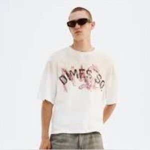 Found it H&M White Tee with Red and Black Graphic DIMES SQ must have